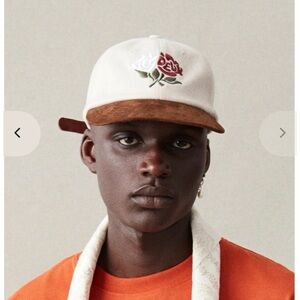 LES DEUX Felipe Canvas & Brushed Suede Cap